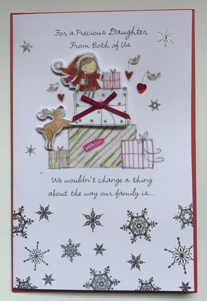 For A Precious Daughter From Both Of Us Christmas Card