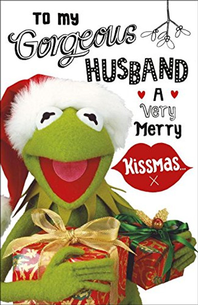 To My Gorgeous Husband Muppets With Presents Christmas Card