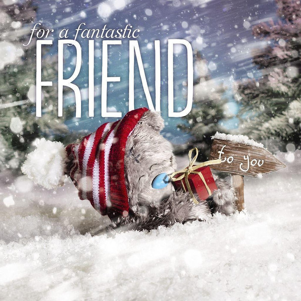 3D Holographic Fantastic Friend Me to You Bear Christmas Card