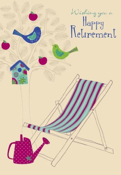 " Happy Retirement " Quality Embossed Greeting Card DR007