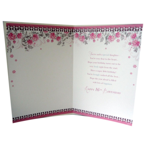 Daughter 16th Birthday Card Daughter 16th Birthday Card
