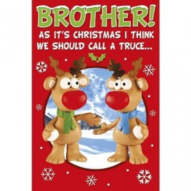 Brother at Christmas Card By Wishing Well