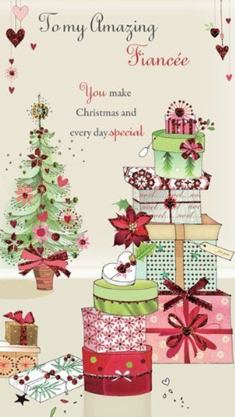 To My Amazing Fiancee Handmade Christmas Card