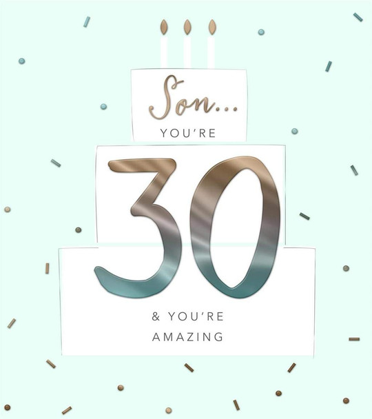 Son You're 30 and You're Amazing Birthday Card Age 30