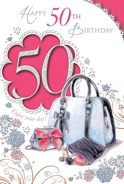 Xpress Yourself Open Female 50 Today! Medium Sized Style Birthday Card