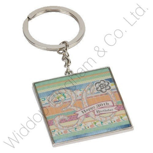 Laura Darrington Patchwork Collection Keyring - 30th
