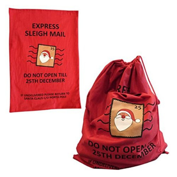 Jumbo Santa Sack Express Mail Gift Present Kids Children Giant Large Christmas Tree Family Celebration Stamp Party Home