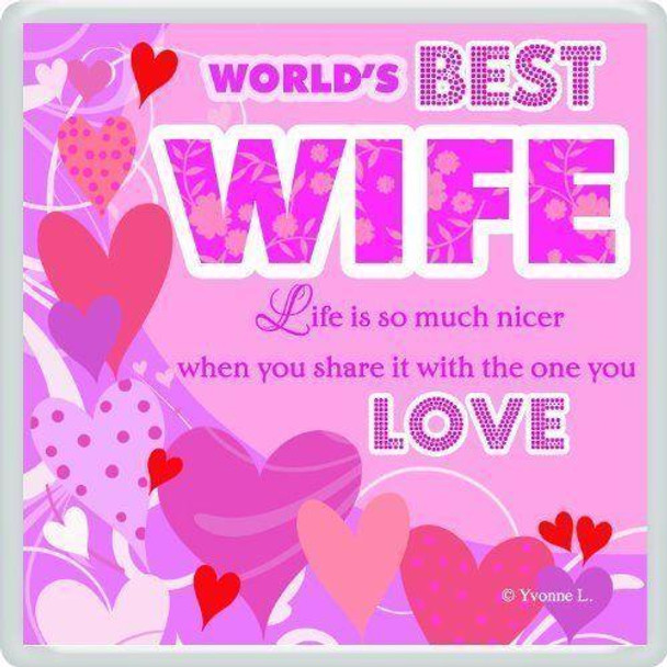 World's Best wife Sentimental Fridge Magnet - Christmas, Birthday Gift