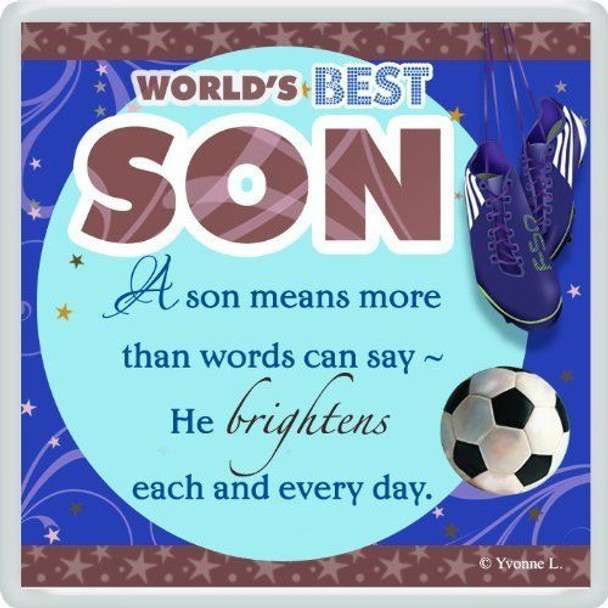 World's Best Son Sentimental Fridge Magnet - Christmas, Birthday Gift