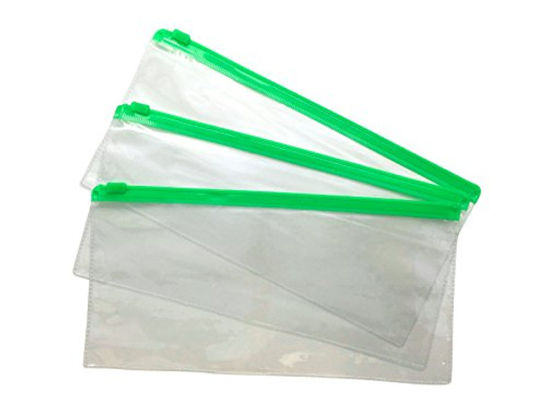 Pack of 12 DL Green Zip Zippy Bags