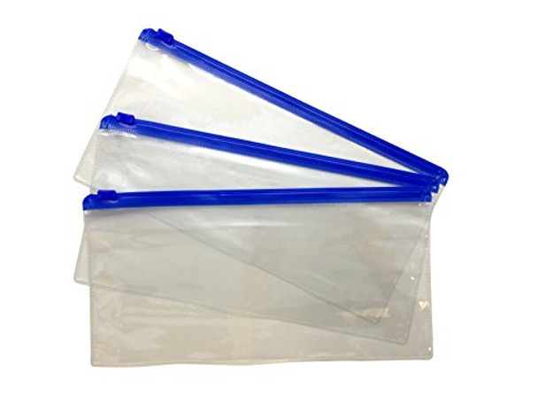 Pack of 12 DL Blue Zip Zippy Bags