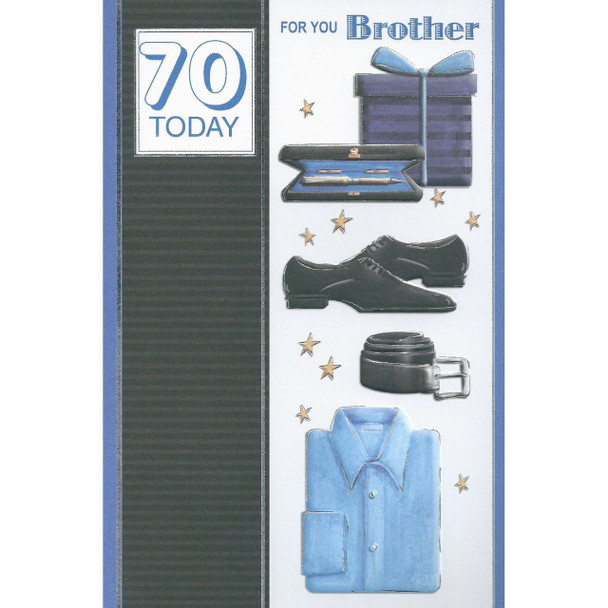 For You Brother Happy 70th Birthday card