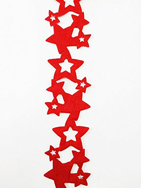 Red Christmas Stars Seasonal Table Runner