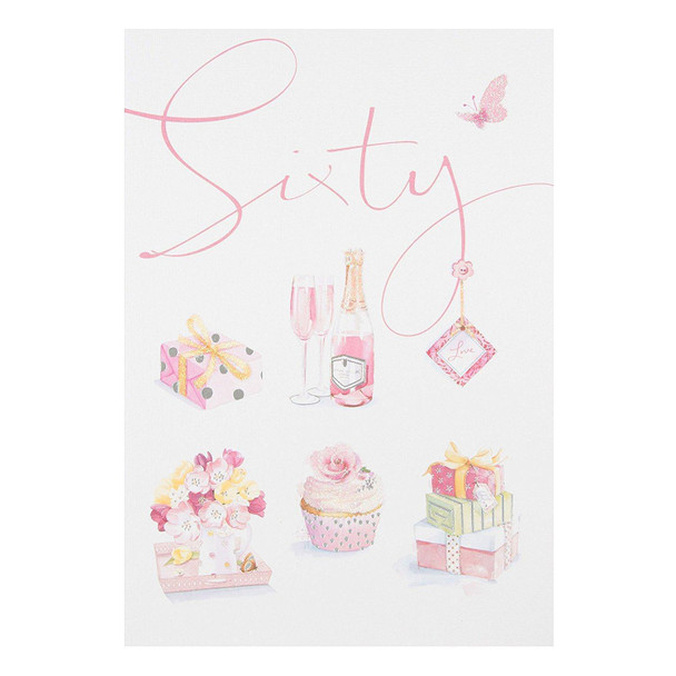 Hallmark 60th Birthday Card" Every Happiness" - Medium