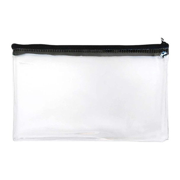 Janrax 8x5" Black Zip Clear Exam Pencil Case