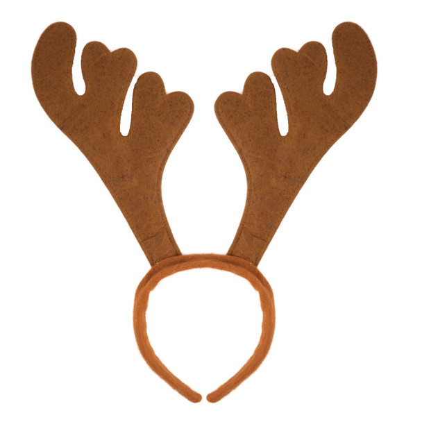 Pack of 6 Brown Headband Reindeer Antlers