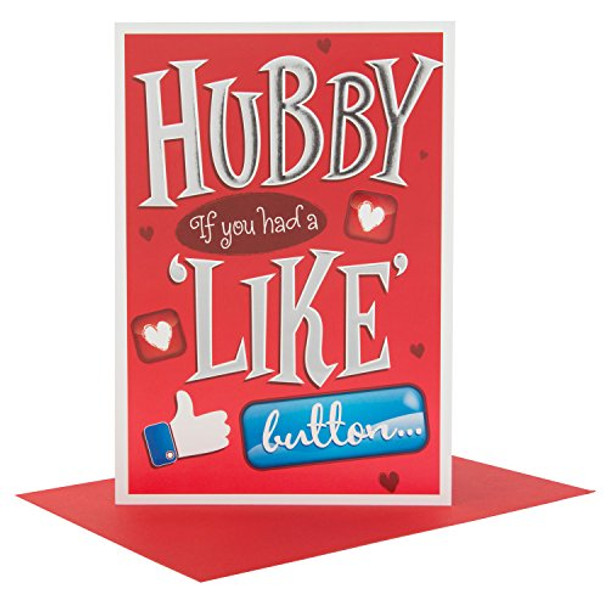 Hallmark Valentine's Day Card For Husband 'Like Button' Medium