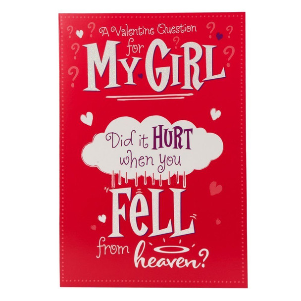 Hallmark Valentine's Day Humour Iridescent Glitter Card Medium