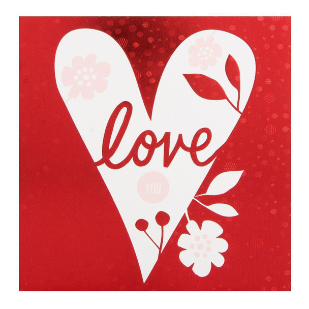 Hallmark Valentine's Day Card 'Love You' Small Square