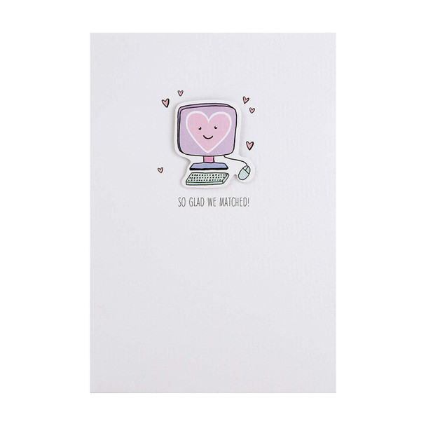 Hallmark Valentine's Day Card 'Glad We Matched' Small