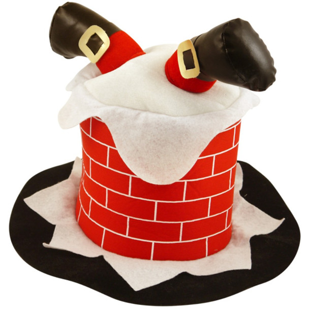 Hat Chimney with Santa Legs Adult