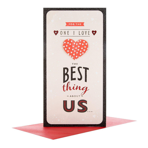 Hallmark One I Love Luxury Diamante Valentine's Day Card 'Best Thing' Medium