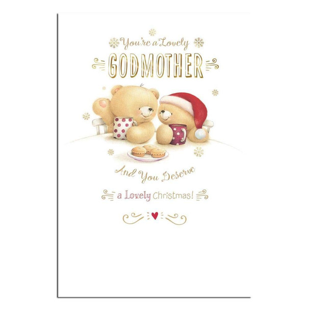 Forever Friends Lovely Godmother Christmas Card