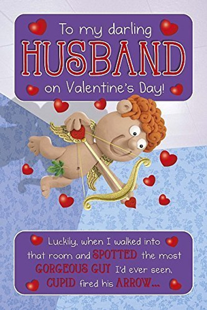 To My Darling Husband Valentines Day Card By Wishing Well