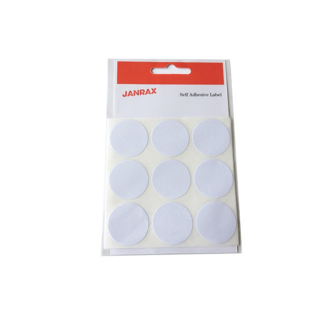 Pack of 72 White 29mm Round Labels Stickers