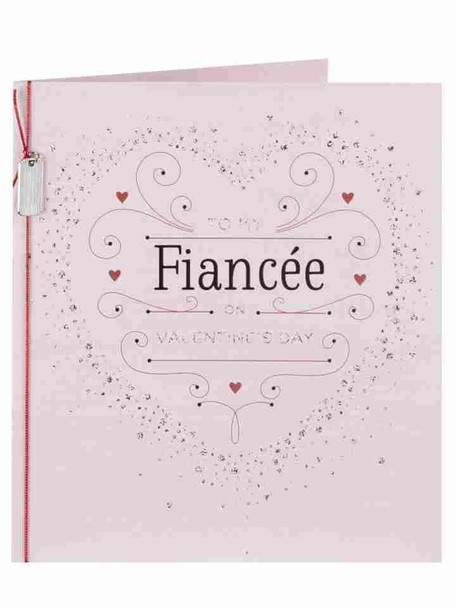 Sparkle Fiancee Sweet Sentimental Valentine's Day Card