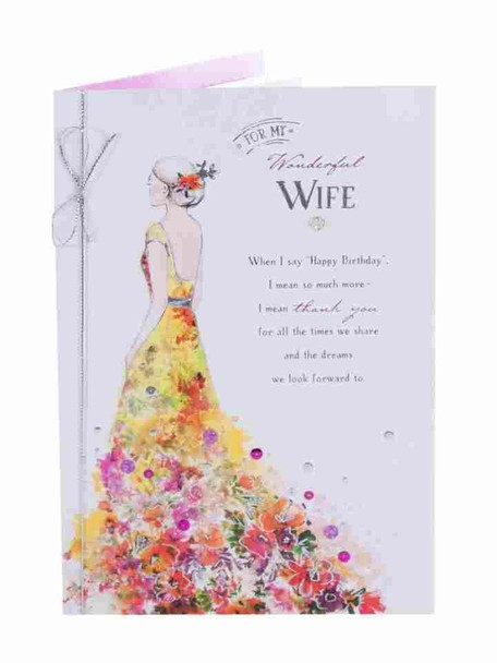 Your Wife Means So Much stylish When I Say Happy Birthday Greeting Card
