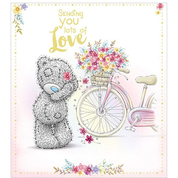 Me To You Bear Sending Love Bear With Bicycle Card
