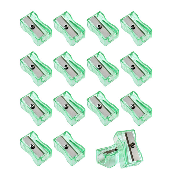 Pack of 100 Green Translucent Pencil Sharpeners