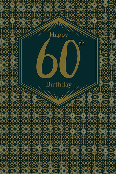 Sixty Men's 60th Birthday Card with Gold Foil