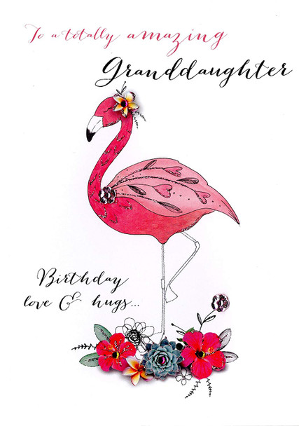 Amazing Granddaughter Birthday Embellished Greeting Card Joie De Vivre Cards