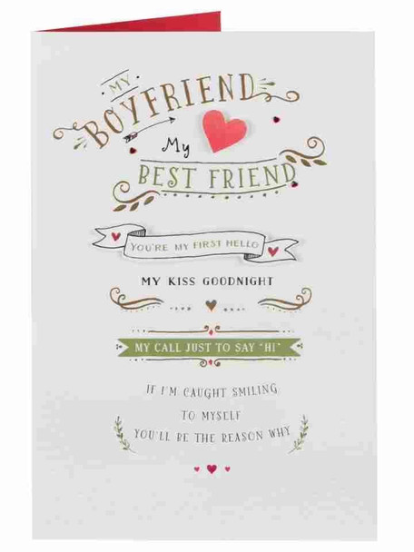 My First Hello Boyfriend Valentine's Day Card