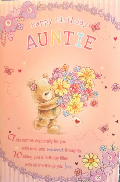 Xpress Yourself Auntie Birthday Card Sentimental Verse