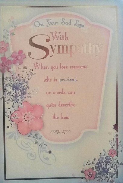 On Your Sad Loss With Sympathy Sympathy Card