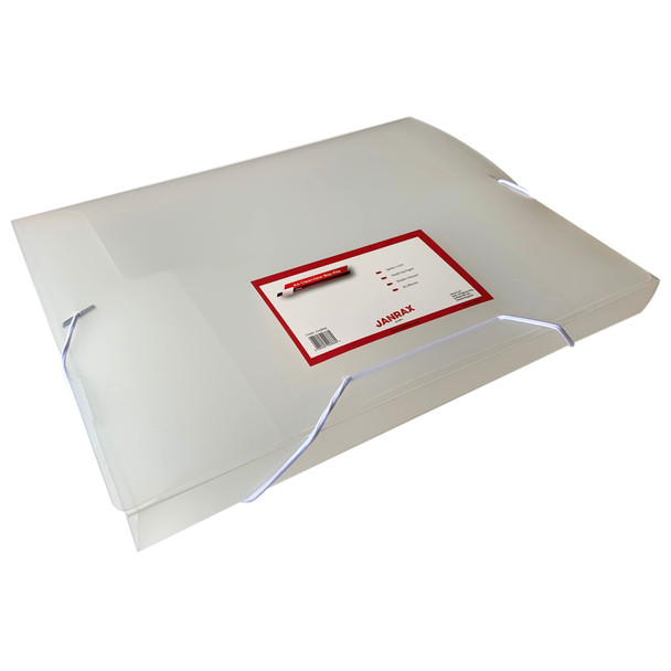 Pack of 10 A4 Clear Box Files with Elastic Closure Pack of 10 A4 Clear Box Files with Elastic Closure