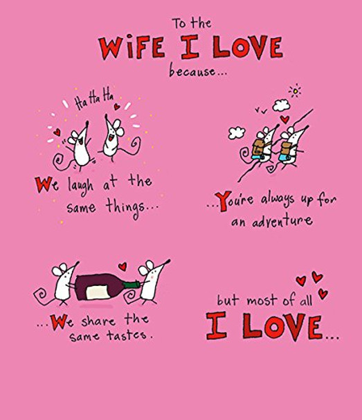 Wife Humour Poem Valentine's Day Greeting Card