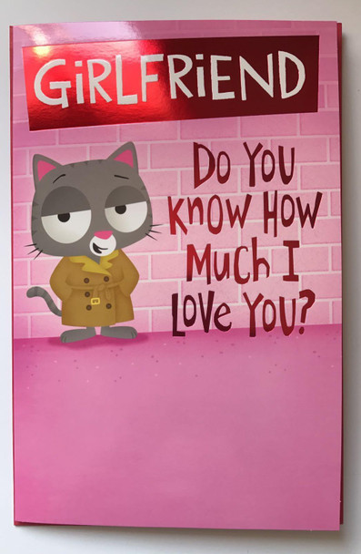 GIRLFRIEND VALENTINES DAY POP UP CARD DO YOU KNOW HOW MUCH I LOVE YOU