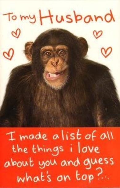 To My Husband Monkey Design Valentine's Day Card