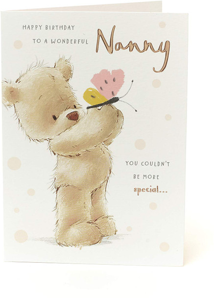 Nanny Birthday Card Teddy Bear Perfect for Grandma, Granny, Nan, Nanna