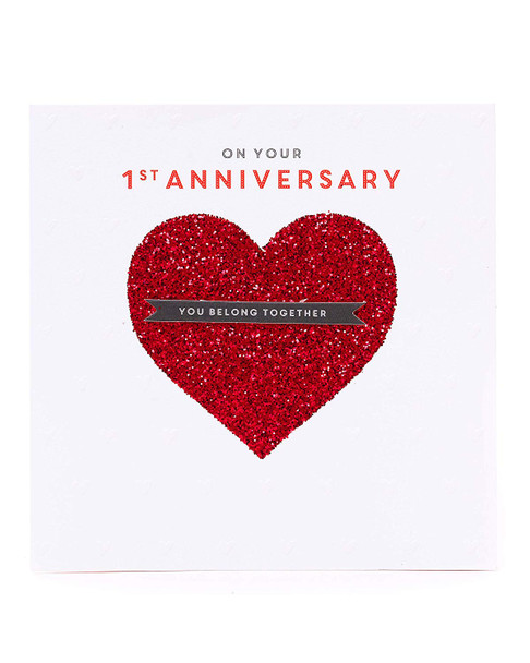 1St Wedding Anniversary Card You Belong Together