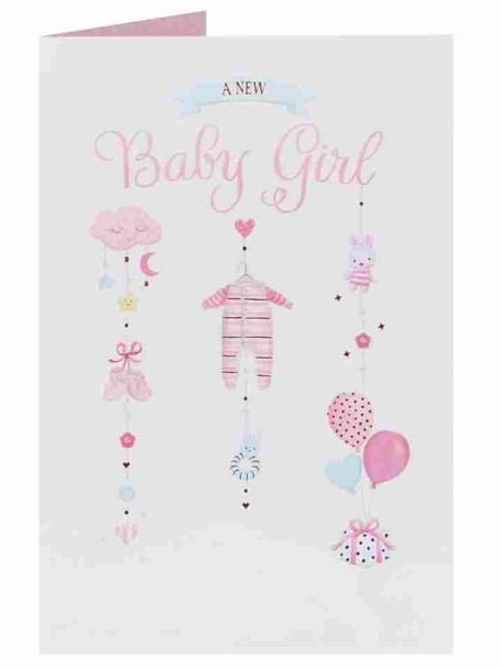 New Baby Girl Trinkets Congratulations Uk Greeting Card Treasurable Memories