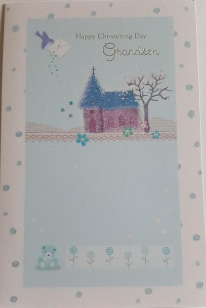 Special Grandson Christening Day Card