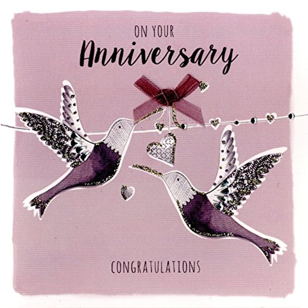 On Your Anniversary Embellished Greeting Card Hand-Finished Notting Hill Cards