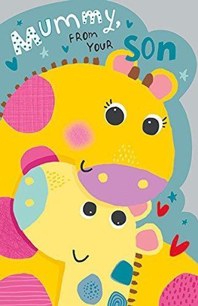 Mummy From Son Adorable Two Giraffes Mother's Day Card Mummy From Son Adorable Two Giraffes Mother's Day Card