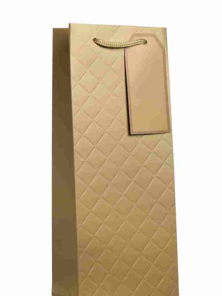 Gold Quilted Bottle Bag