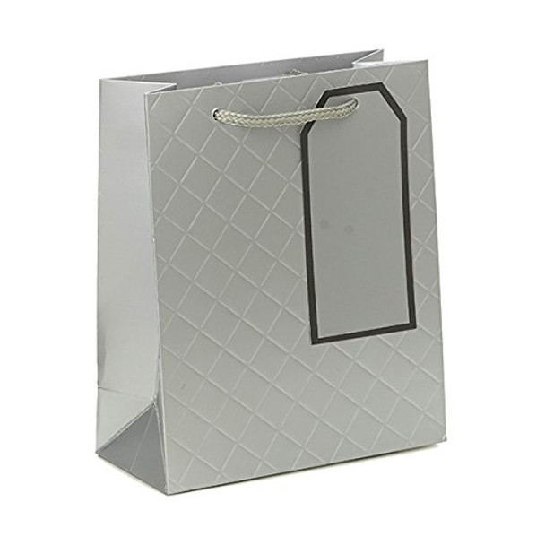 Small Silver Quilted Gift Bag Any Occasions
